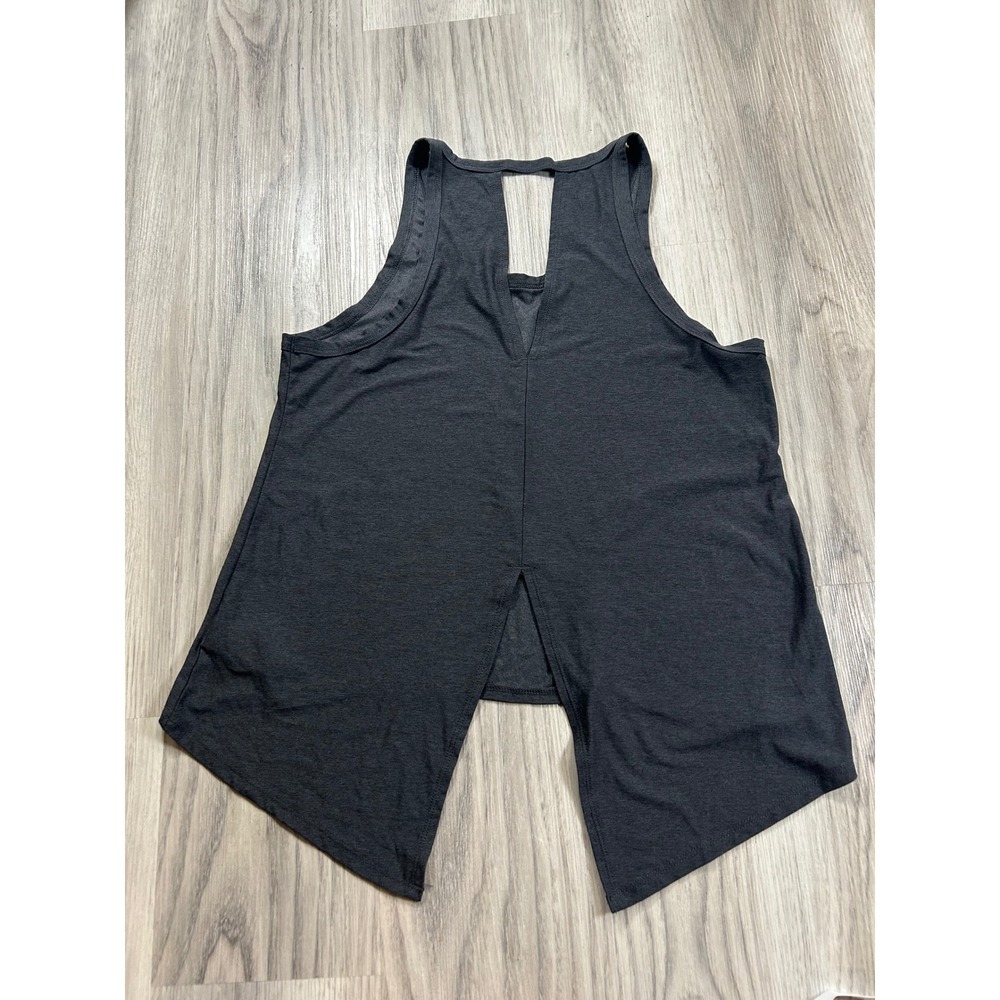 Old Navy Active Cloud 94 Soft Go-Dry‎ Split Back Tank Top Gray Womens Medium